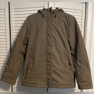 LL Bean nylon shell, lined jacket.Item 271136, X small, tan.Like new, worn once.